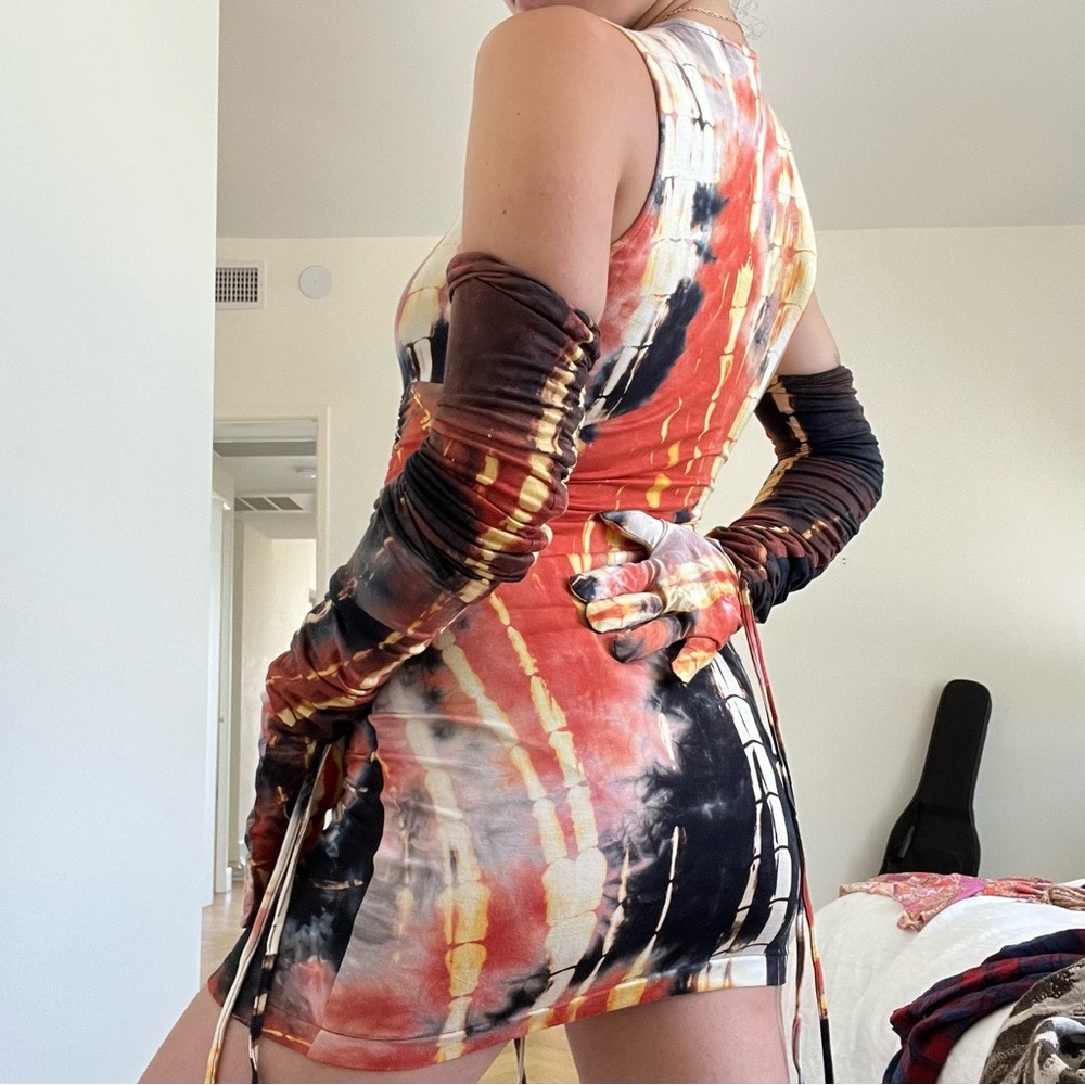 beautiful KIM SHUI multi dyed dress
